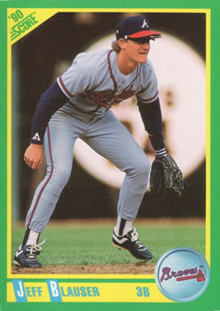 #178 Jeff Blauser - Atlanta Braves - 1990 Score Baseball