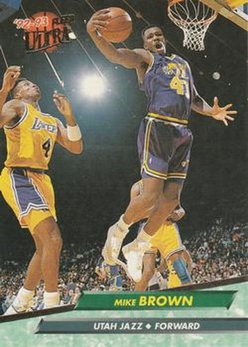 #178 Mike Brown - Utah Jazz - 1992-93 Ultra Basketball
