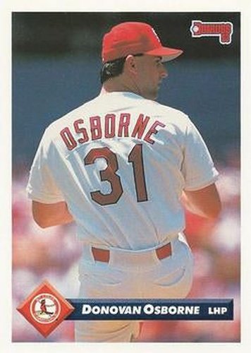 #178 Donovan Osborne - St. Louis Cardinals - 1993 Donruss Baseball