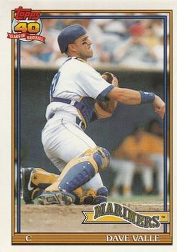 #178 Dave Valle - Seattle Mariners - 1991 O-Pee-Chee Baseball