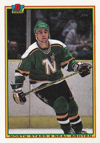 #178 Neal Broten - Minnesota North Stars - 1990-91 Bowman Hockey