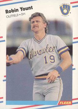 #178 Robin Yount - Milwaukee Brewers - 1988 Fleer Baseball