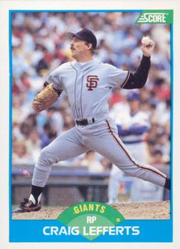 #178 Craig Lefferts - San Francisco Giants - 1989 Score Baseball