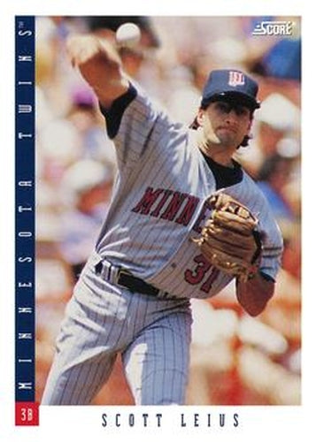 #178 Scott Leius - Minnesota Twins - 1993 Score Baseball