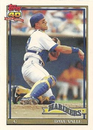 #178 Dave Valle - Seattle Mariners - 1991 Topps Baseball