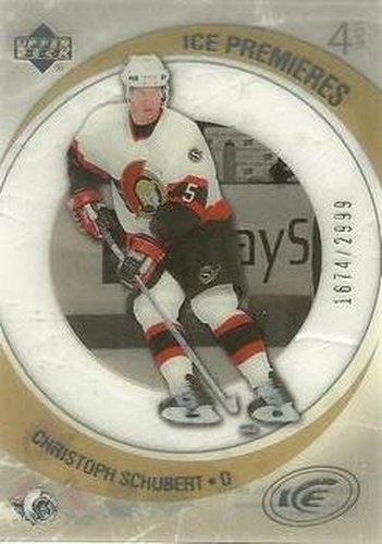 #178 Christoph Schubert - Ottawa Senators - 2005-06 Upper Deck Ice Hockey