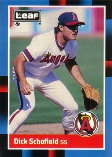 #178 Dick Schofield - California Angels - 1988 Leaf Baseball