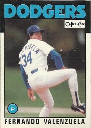 #178 Fernando Valenzuela - Los Angeles Dodgers - 1986 O-Pee-Chee Baseball