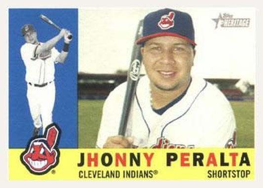 #178 Jhonny Peralta - Cleveland Indians - 2009 Topps Heritage Baseball