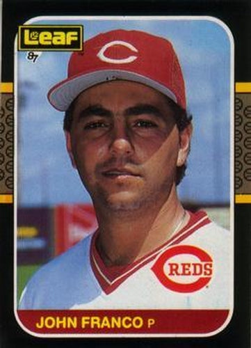 #178 John Franco - Cincinnati Reds - 1987 Leaf Baseball