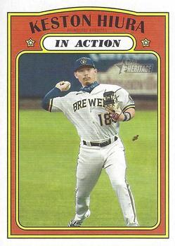 #178 Keston Hiura - Milwaukee Brewers - 2021 Topps Heritage Baseball