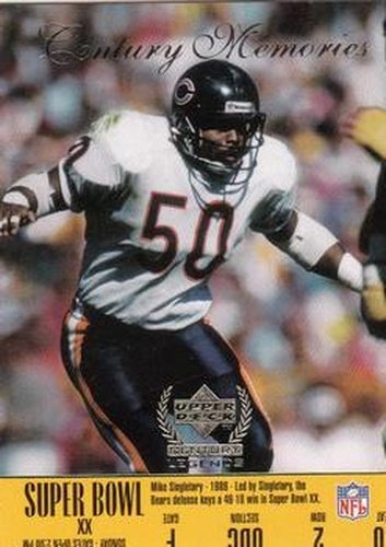#178 Mike Singletary - Chicago Bears - 1999 Upper Deck Century Legends Football