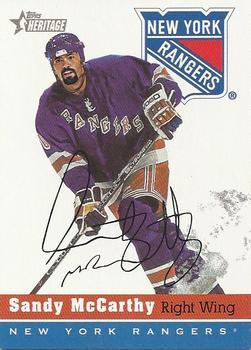#178 Sandy McCarthy - New York Rangers - 2000-01 Topps Heritage Hockey