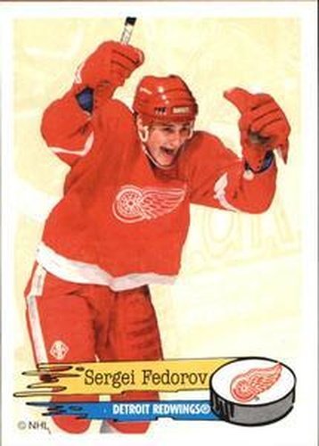 #178 Sergei Fedorov - Detroit Red Wings - 1995-96 Panini Hockey Stickers