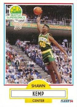 #178 Shawn Kemp - Seattle SuperSonics - 1990-91 Fleer Basketball