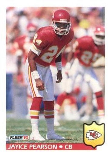 #178 Jayice Pearson - Kansas City Chiefs - 1992 Fleer Football