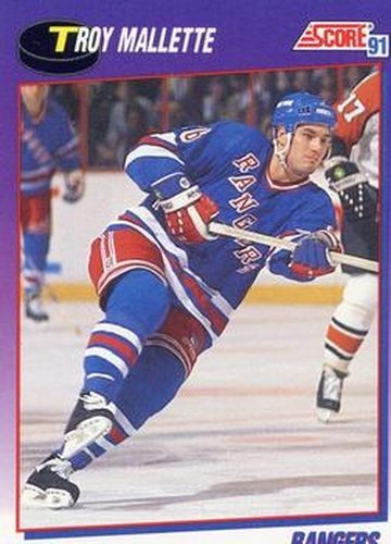 #178 Troy Mallette - New York Rangers - 1991-92 Score American Hockey