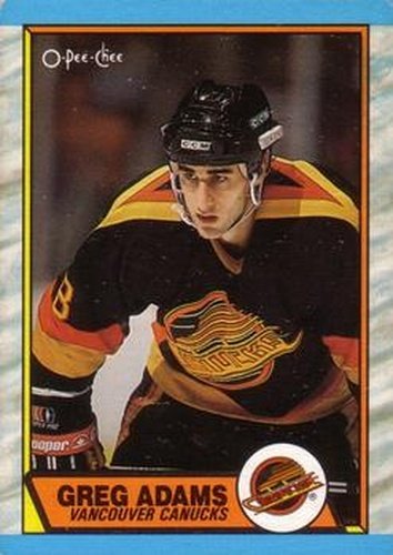#178 Greg Adams - Vancouver Canucks - 1989-90 O-Pee-Chee Hockey
