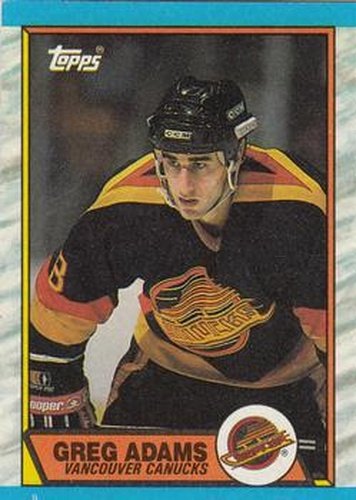 #178 Greg Adams - Vancouver Canucks - 1989-90 Topps Hockey