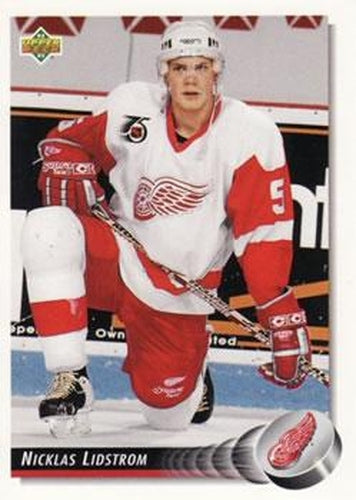 #178 Nicklas Lidstrom - Detroit Red Wings - 1992-93 Upper Deck Hockey