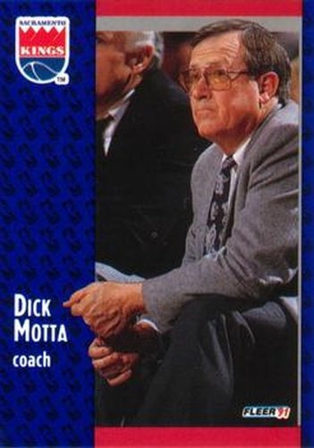 #178 Dick Motta - Sacramento Kings - 1991-92 Fleer Basketball