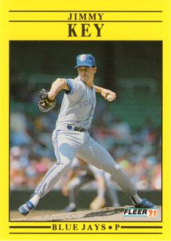 #178 Jimmy Key - Toronto Blue Jays - 1991 Fleer Baseball