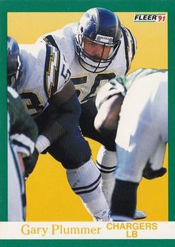 #178 Gary Plummer - San Diego Chargers - 1991 Fleer Football