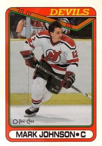 #178 Mark Johnson - New Jersey Devils - 1990-91 O-Pee-Chee Hockey
