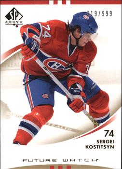 #179 Sergei Kostitsyn - Montreal Canadiens - 2007-08 SP Authentic Hockey