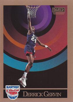 #179 Derrick Gervin - New Jersey Nets - 1990-91 SkyBox Basketball