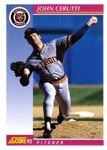 #179 John Cerutti - Detroit Tigers - 1992 Score Baseball