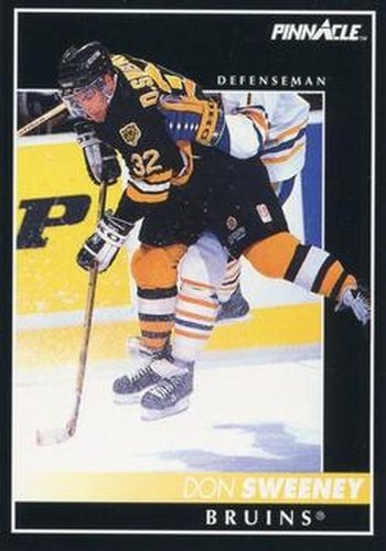 #179 Don Sweeney - Boston Bruins - 1992-93 Pinnacle Canadian Hockey