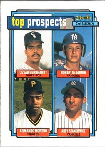 #179 Cesar Bernhardt / Bobby DeJardin / Armando Moreno / Andy Stankiewicz - Chicago White Sox / New York Yankees / Pittsburgh Pirates / New York Yankees - 1992 O-Pee-Chee Baseball