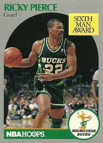 #179 Ricky Pierce - Milwaukee Bucks - 1990-91 Hoops Basketball