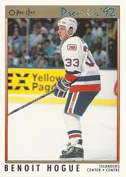 #179 Benoit Hogue - New York Islanders - 1991-92 O-Pee-Chee Premier Hockey
