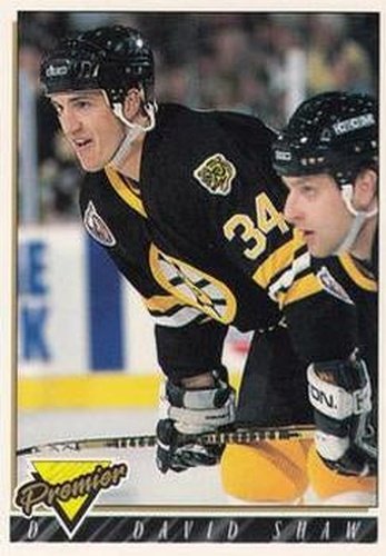 #179 David Shaw - Boston Bruins - 1993-94 Topps Premier Hockey