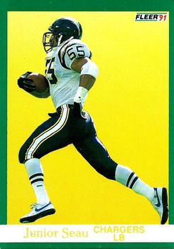#179 Junior Seau - San Diego Chargers - 1991 Fleer Football