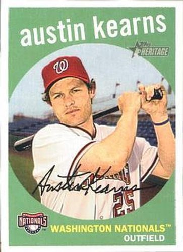 #179 Austin Kearns - Washington Nationals - 2008 Topps Heritage Baseball