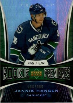 #179 Jannik Hansen - Vancouver Canucks - 2007-08 Upper Deck Trilogy Hockey
