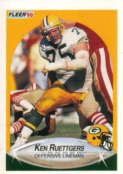 #179 Ken Ruettgers - Green Bay Packers - 1990 Fleer Football