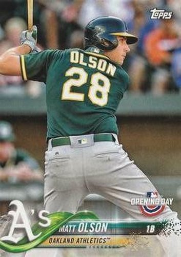 #179 Matt Olson - Oakland Athletics - 2018 Topps Opening Day Baseball