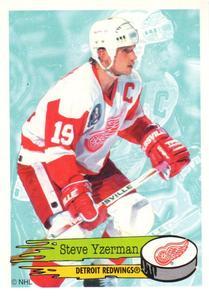 #179 Steve Yzerman - Detroit Red Wings - 1995-96 Panini Hockey Stickers