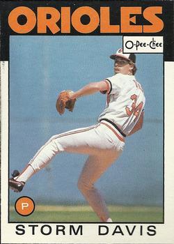 #179 Storm Davis - Baltimore Orioles - 1986 O-Pee-Chee Baseball