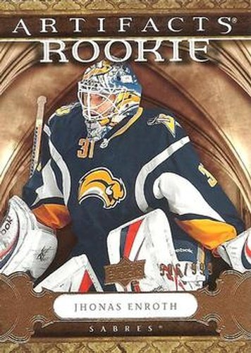 #179 Jhonas Enroth - Buffalo Sabres - 2009-10 Upper Deck Artifacts Hockey