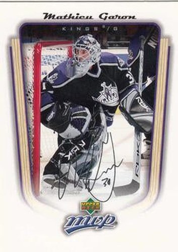 #179 Mathieu Garon - Los Angeles Kings - 2005-06 Upper Deck MVP Hockey