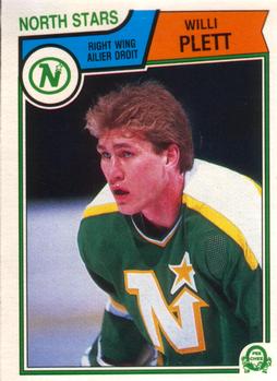 #179 Willi Plett - Minnesota North Stars - 1983-84 O-Pee-Chee Hockey