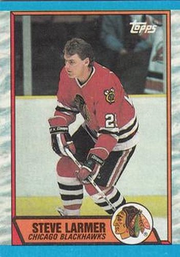 #179 Steve Larmer - Chicago Blackhawks - 1989-90 Topps Hockey
