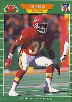 #179 Kevin Ross - Kansas City Chiefs - 1989 Pro Set Football