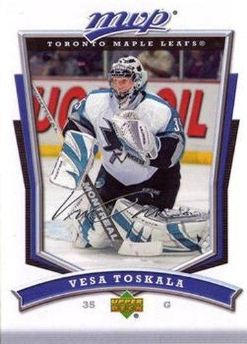 #179 Vesa Toskala - Toronto Maple Leafs - 2007-08 Upper Deck MVP Hockey