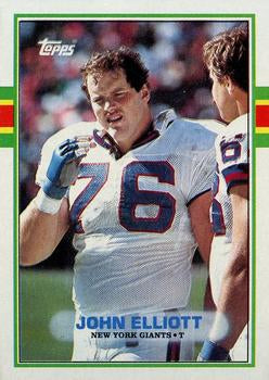 #179 John Elliott - New York Giants - 1989 Topps Football